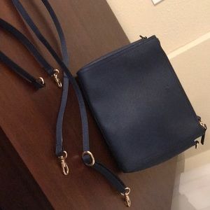 Lo & Sons The Pearl Purse Navy Leather